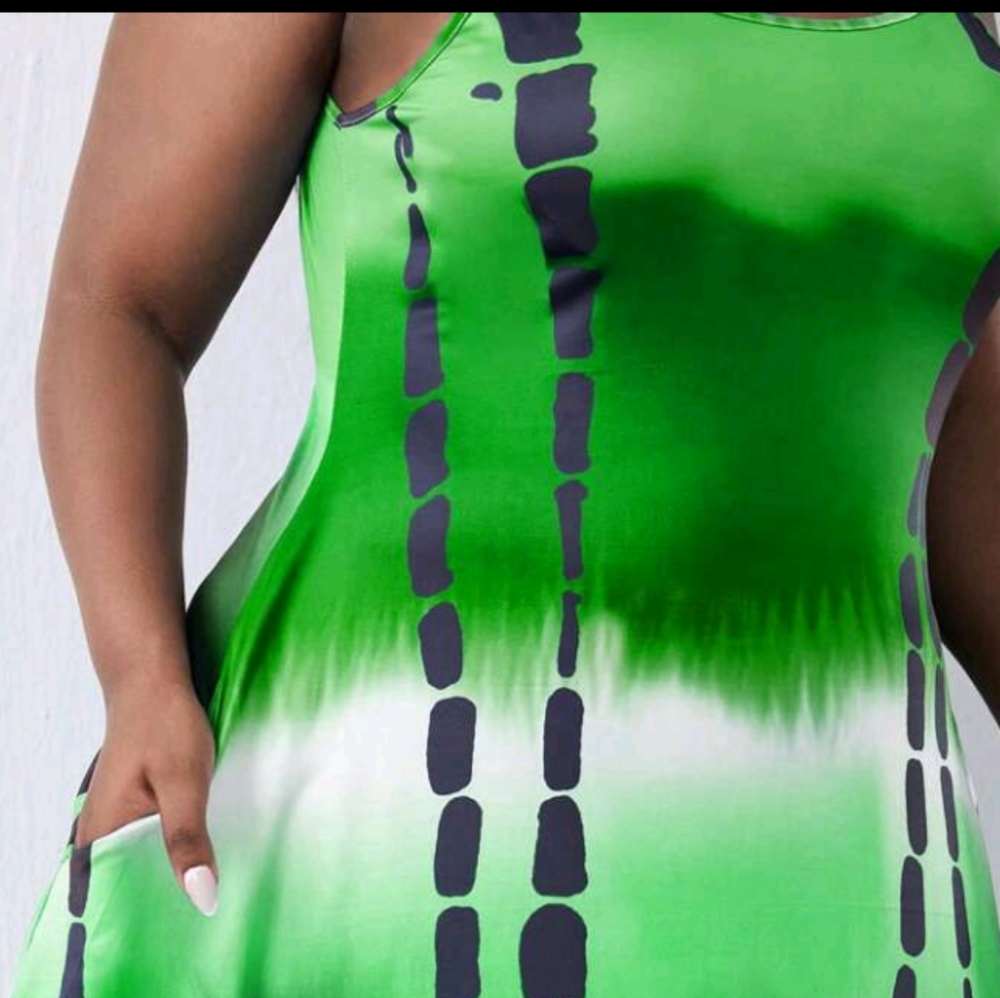 Hidden Pocket Tie Dye Cami Maxi Dress - Picture 5 of 5